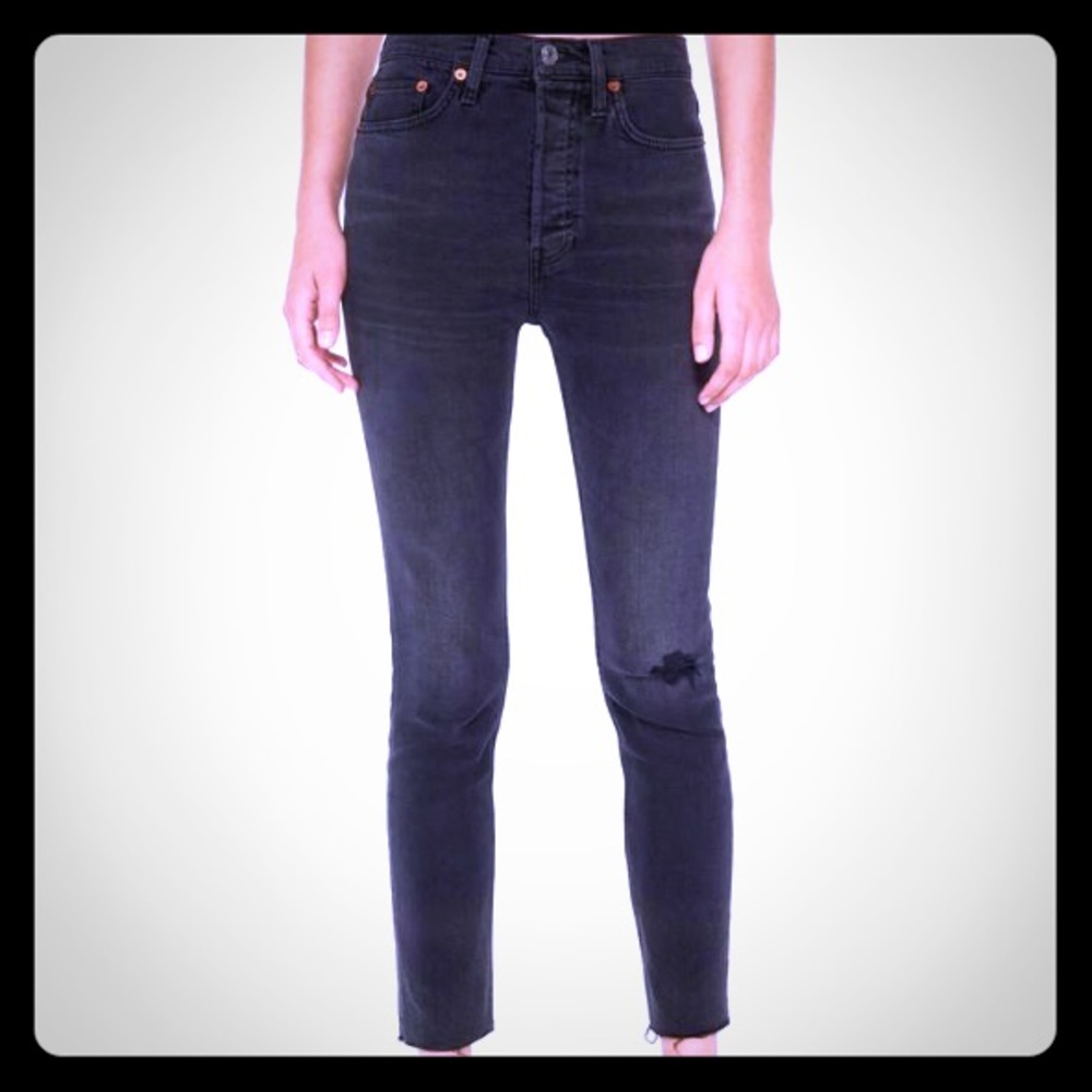 Power Stretch High Rise Ankle Cropped Jean…